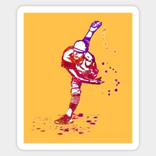 Baseball Pitcher in follow through movement or phase - 04 Sticker